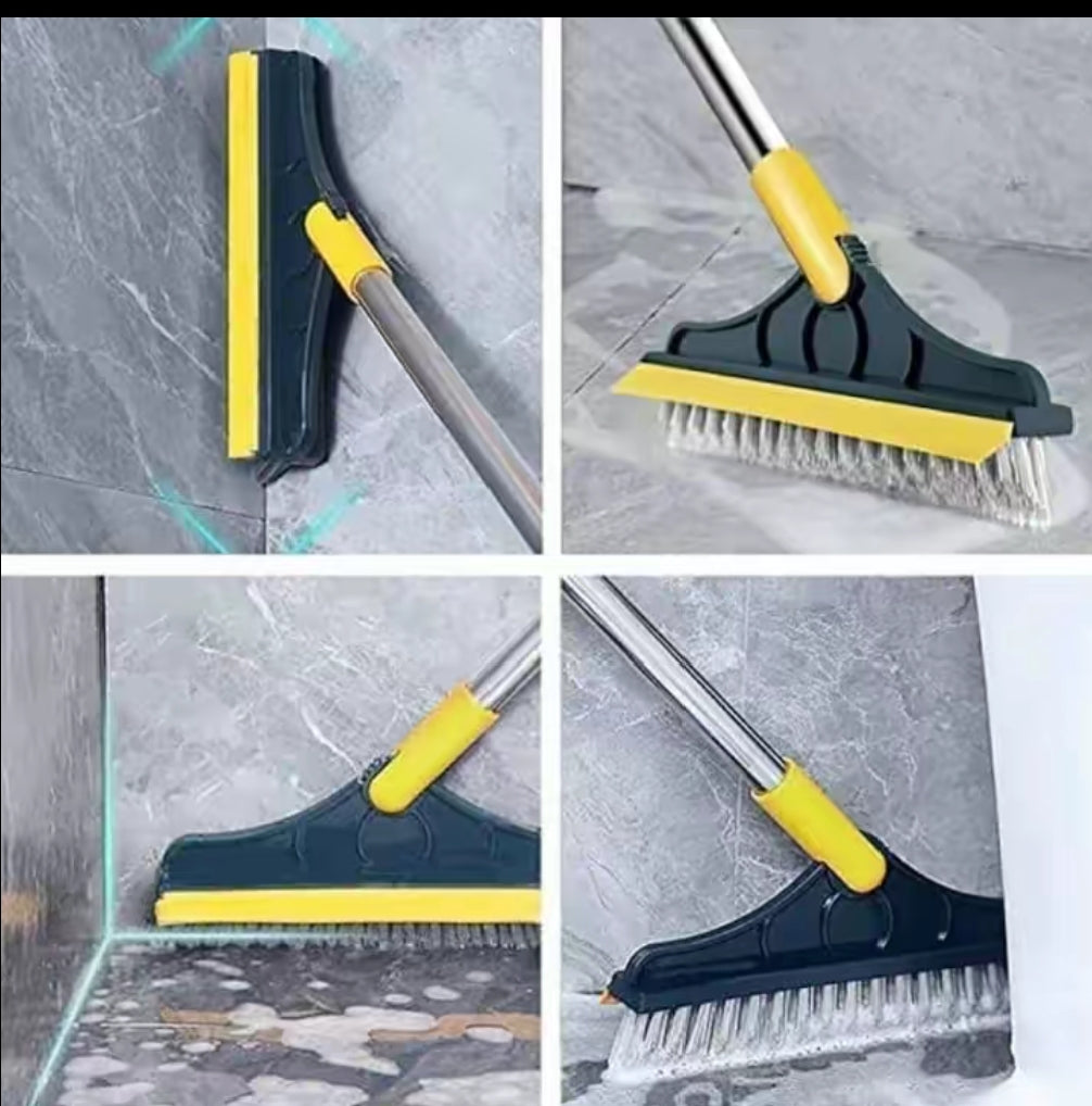 2 in 1 Bathroom Tiles Window Floor Cleaning Brush with 120° Rotatable Head, Multipurpose Bathroom Floor Cleaning Brush,Floor Brush Scrubber with Long Handle