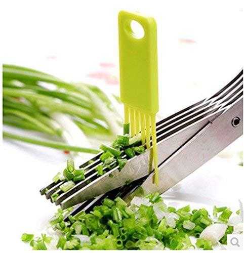 5-Layer Herb Scissors – Multifunctional Stainless Steel Vegetable Cutter
