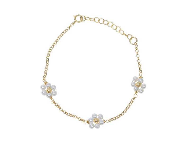 Daisy Pearl Bracelet